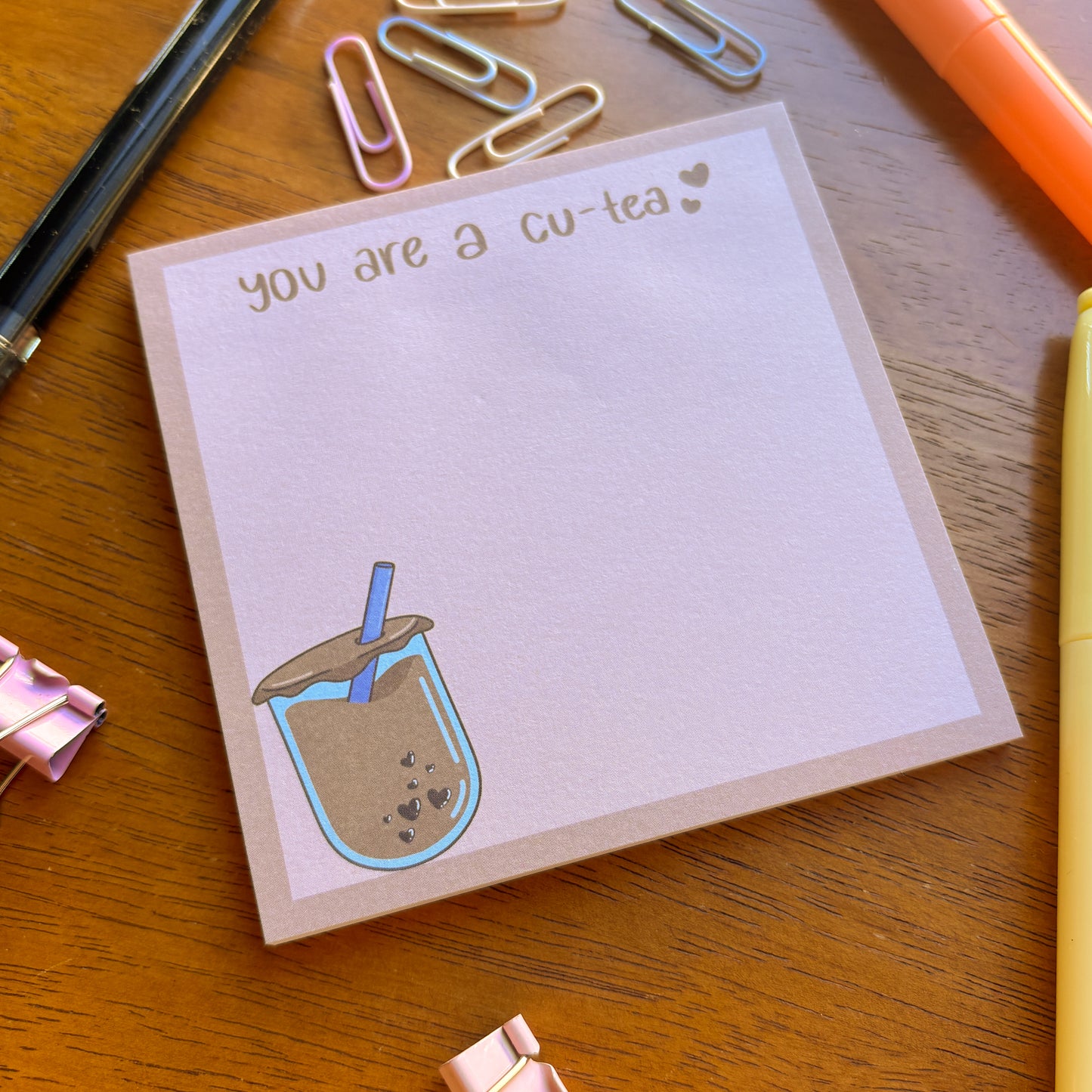 Bubble Tea Sticky Note Pad