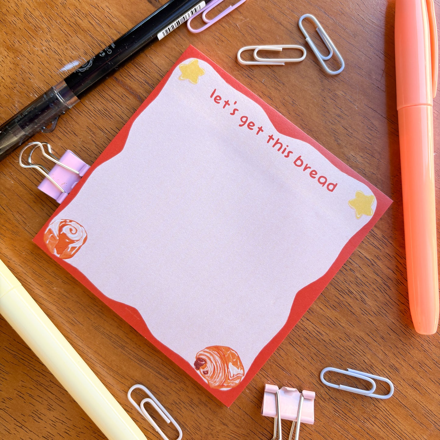 Bread Sticky Note Pad