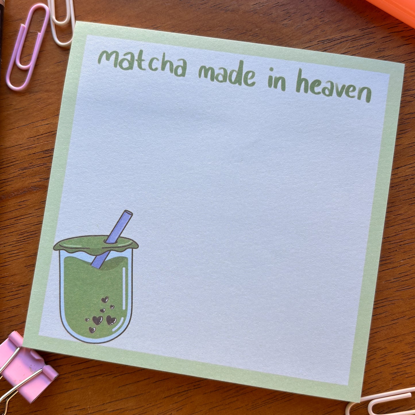 Matcha Sticky Note Pad