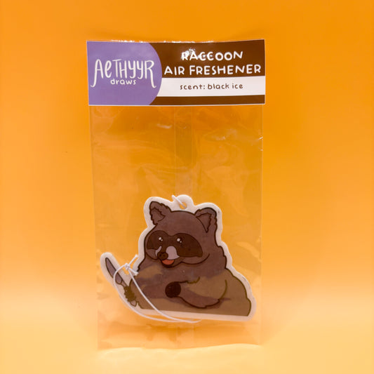 Hostile Raccoon Air Freshener