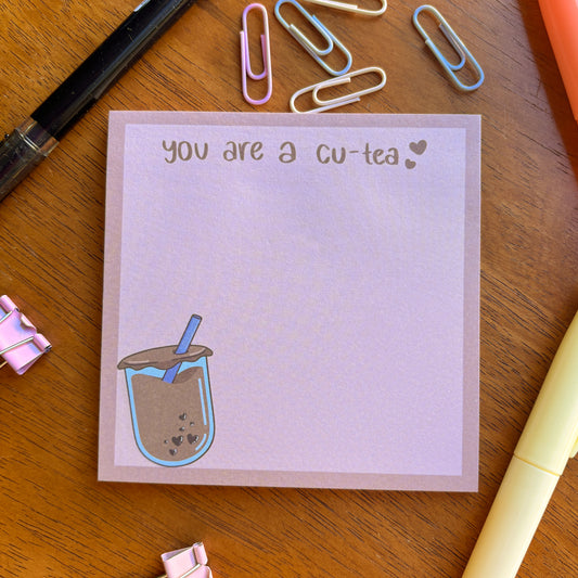 Bubble Tea Sticky Note Pad