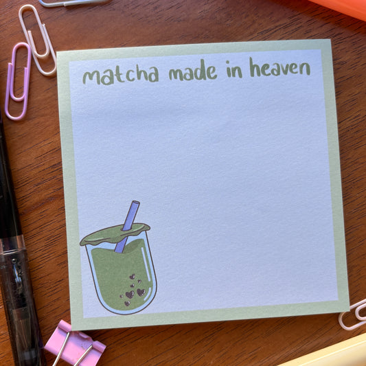 Matcha Sticky Note Pad